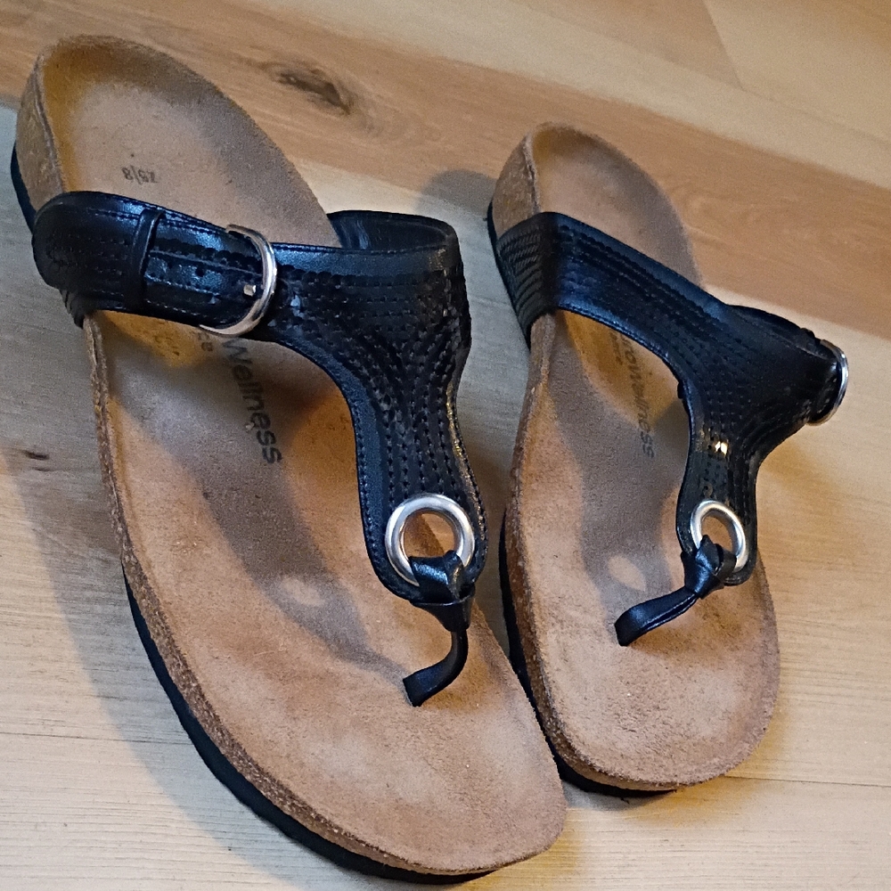 EuroWellness Balance Sequin Cork Sandals